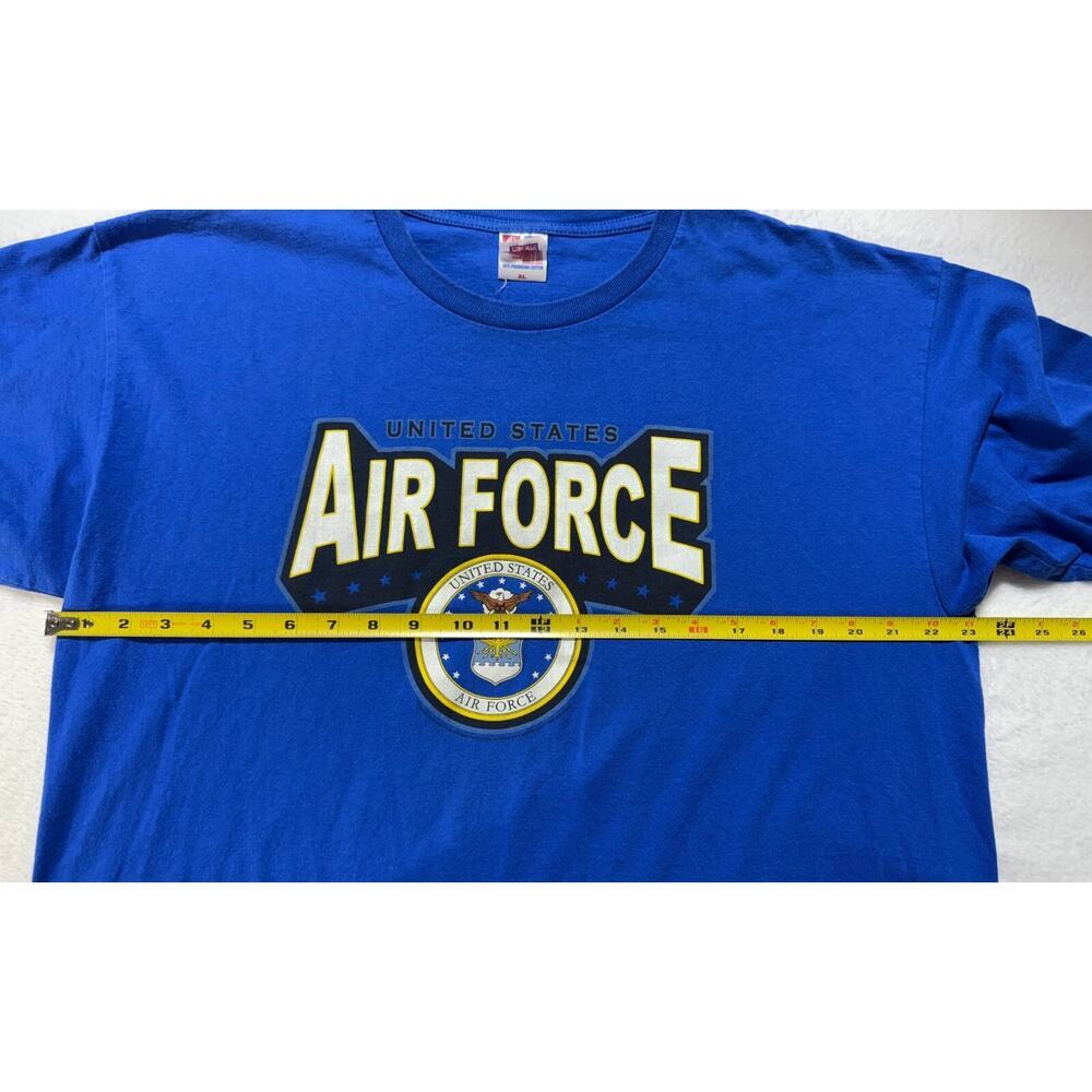 Vintage United States Air Force XL T-shirt Blue Made in the USA Bayside - Picture 3 of 6